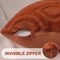 decorUhome Fall Decorative Throw Pillow Covers 18x18, Soft Plush Faux Wool Couch Pillow Covers for Home, Set of 2, Rust